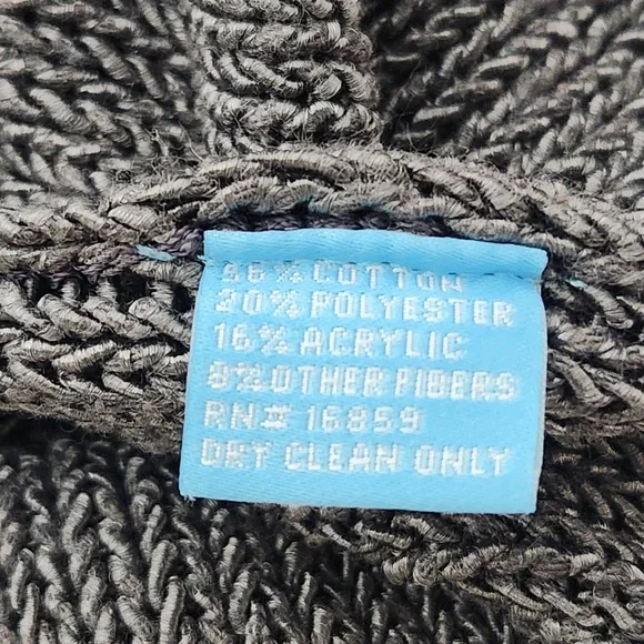 J.McLaughlin Women Charcoal Gray Textured Garter Knit Crew Neck Sweater Large L - Picture 5 of 7